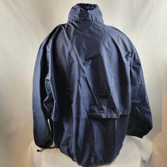 Reebok Jacket Mens XL Blue Windbreaker Pocket Athletic Sporty Lightweight y2k - Picture 10 of 11